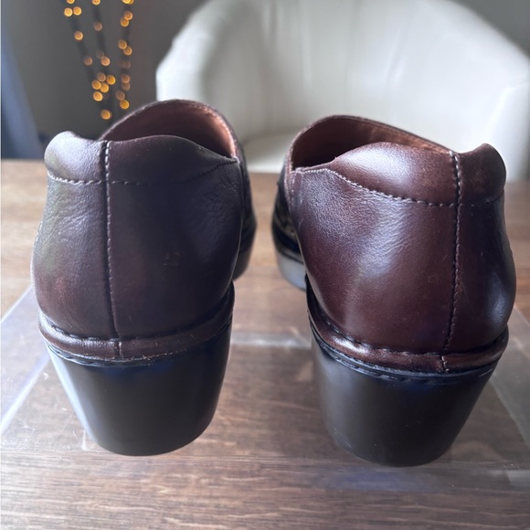 Ariat Brown Leather Clog Slip On Heels Western Comfort Shoes 8.5B - Picture 4 of 11